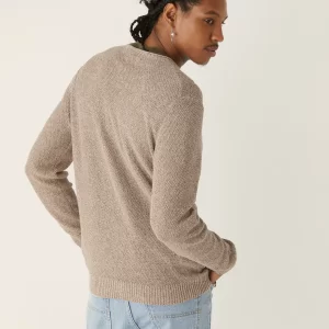 The Linen Twisted Yarn Sweater in Sand